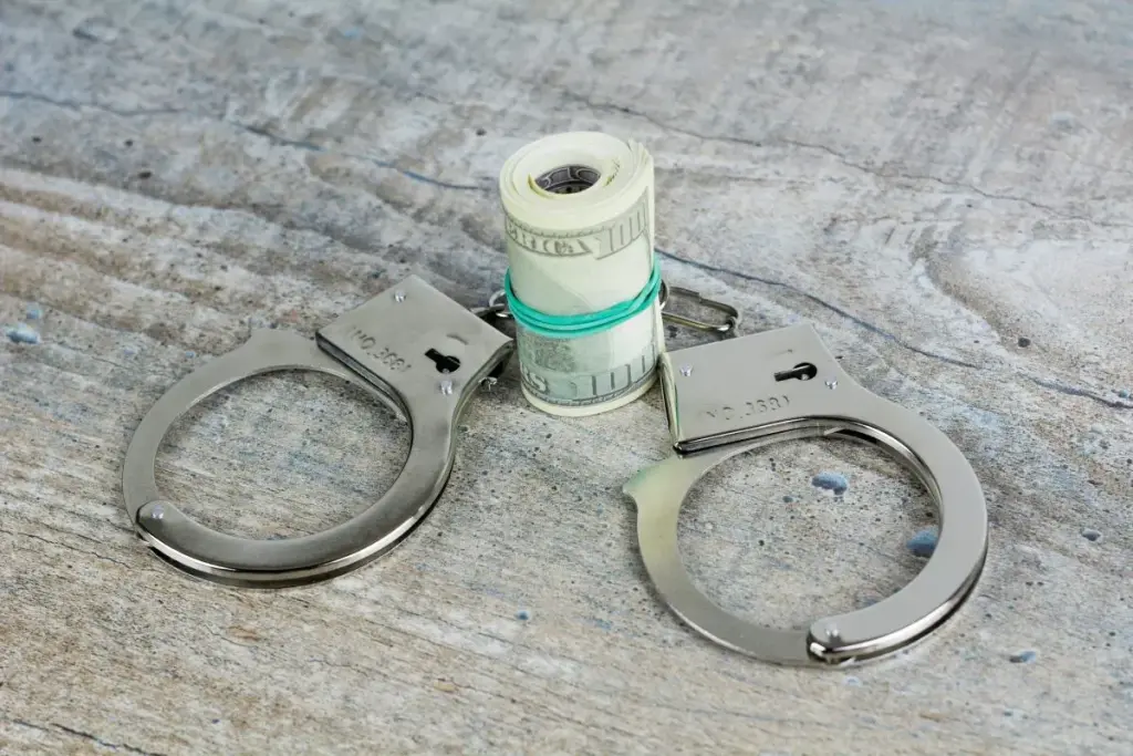 anti-corruption law hand cuffs