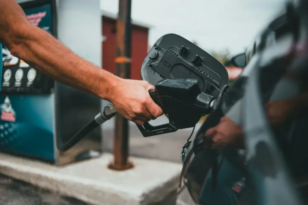 gas station fuel refill