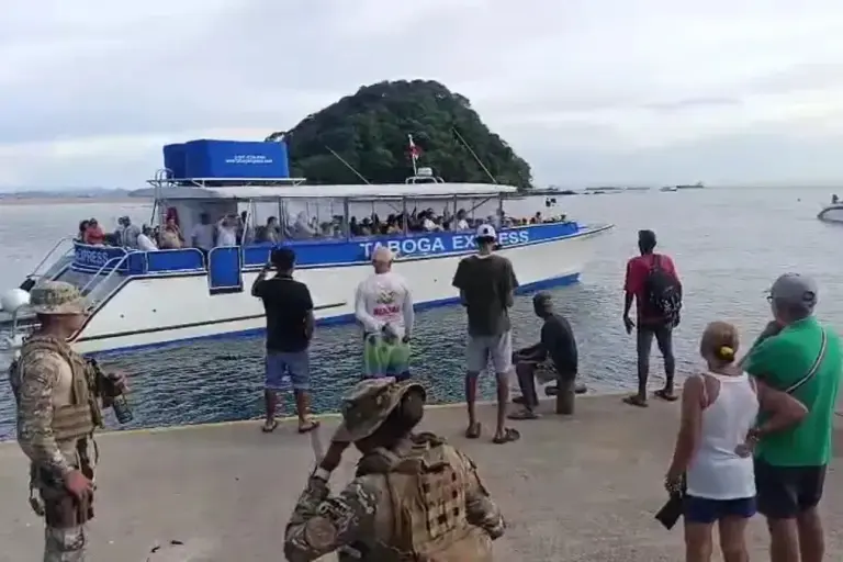 taboga ferry and residents