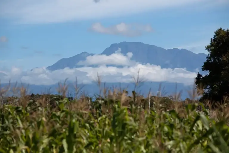 1620px Telephoto shot of Volcan Baru as seen from Estero Rico on the Pacific Coast