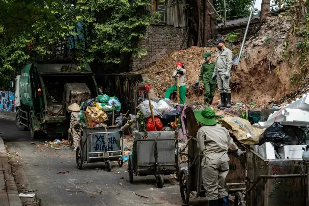 waste trash worker rubbish collection