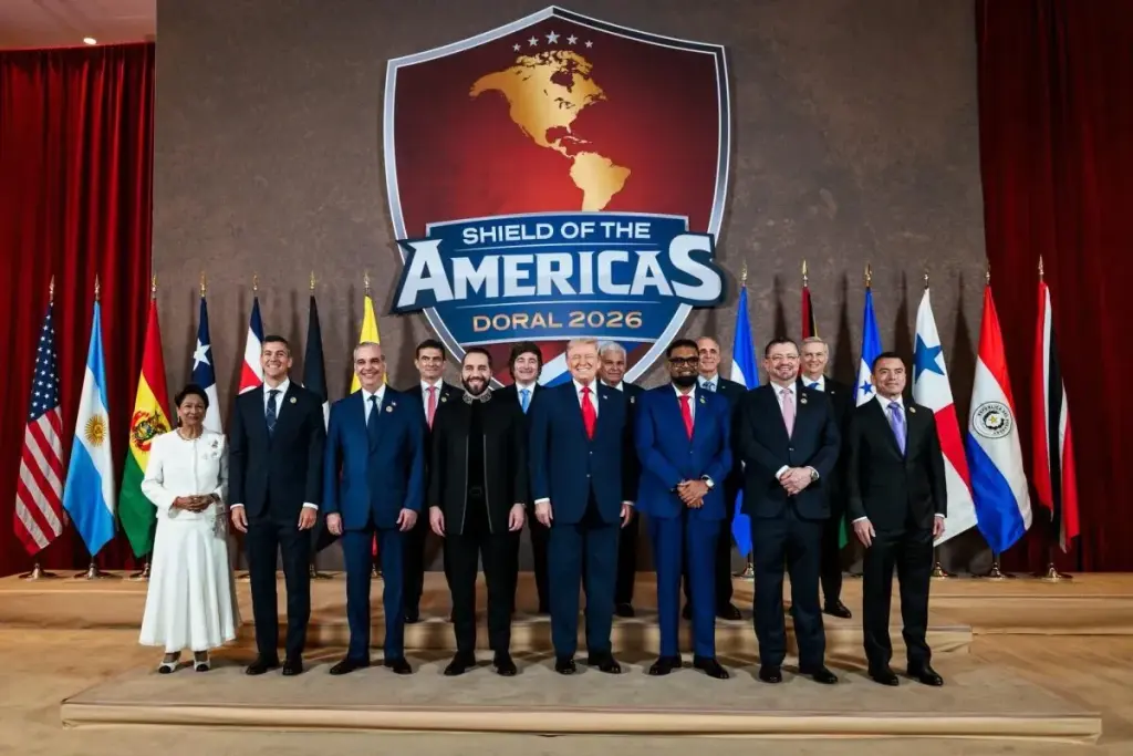 Leaders on the Shield of the Americas summit 2026