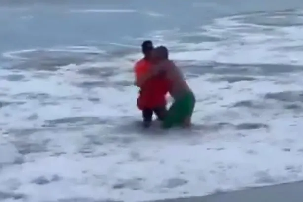 Foreign National Rescued From Strong Waves at Nueva Gorgona Beach foreign national rescue nueva gorgona beach