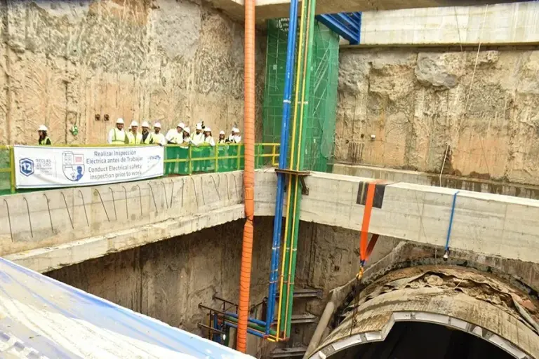 Panama Metro Line 3 Tunnel Under Canal at 73% metro line 3 inspection 73percent