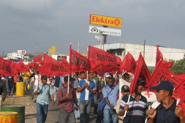 Historic Panama Labor Court Case Against Suntracs Union SUNTRACS members protest 3