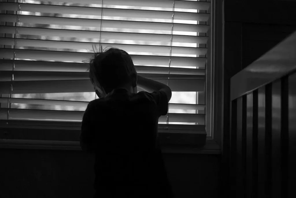 child crime at window