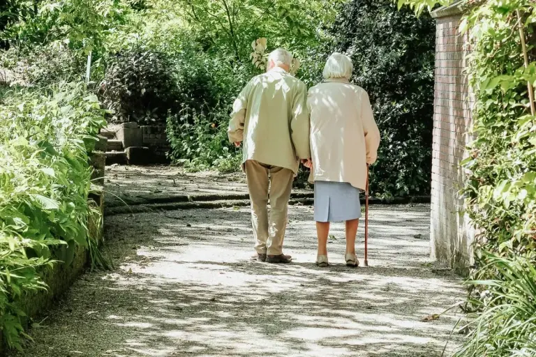 elderly man and woman