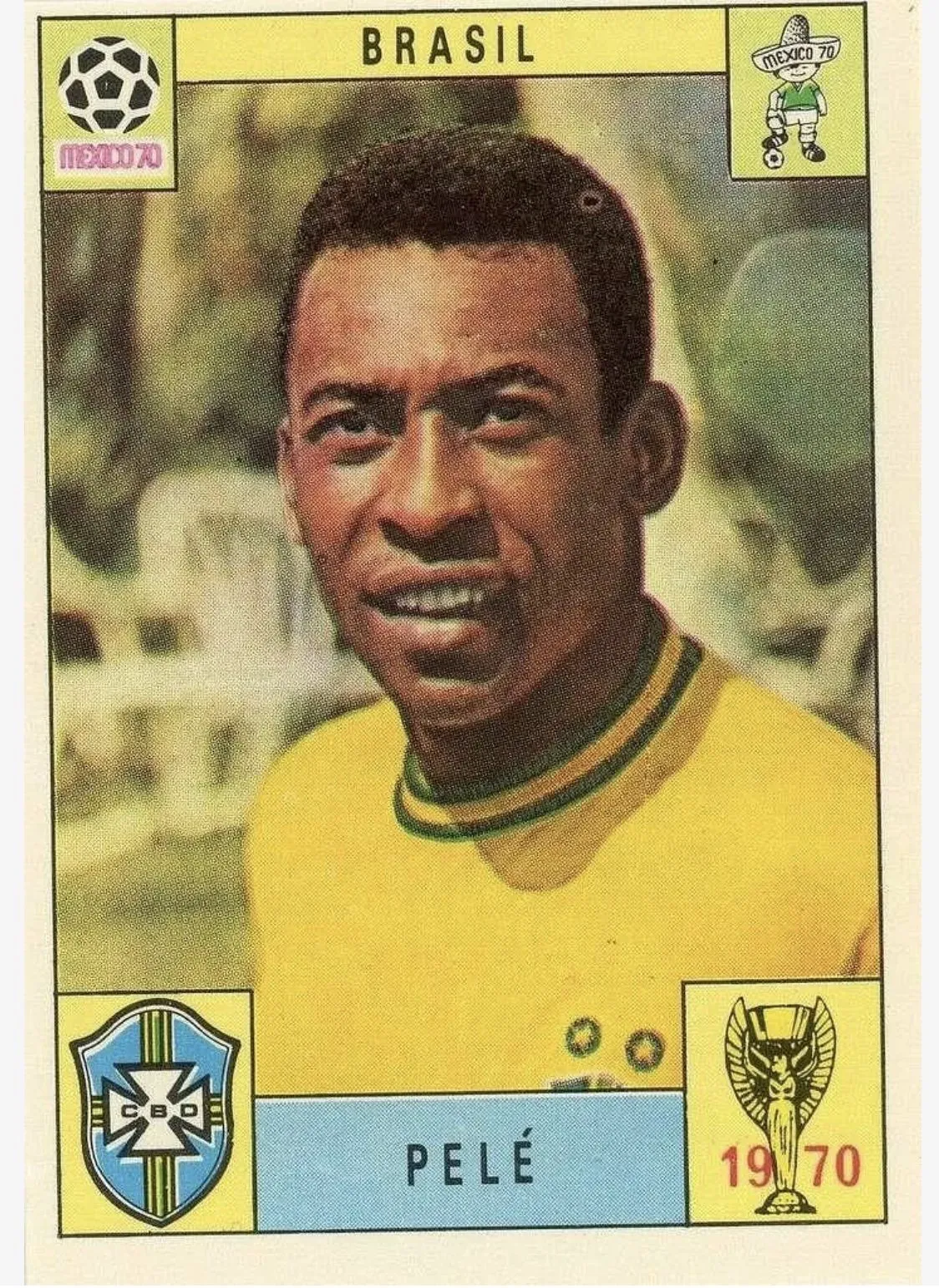 Peles sticker for the Panini Mexico 70 sticker collection