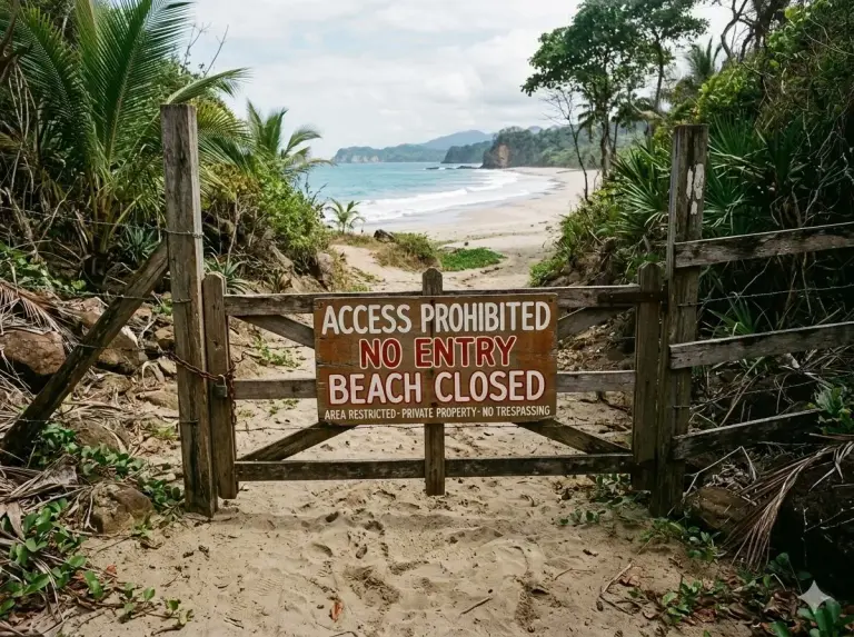 private property beach access blocked