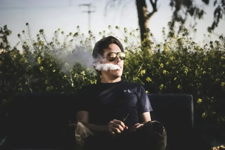 smoking young man