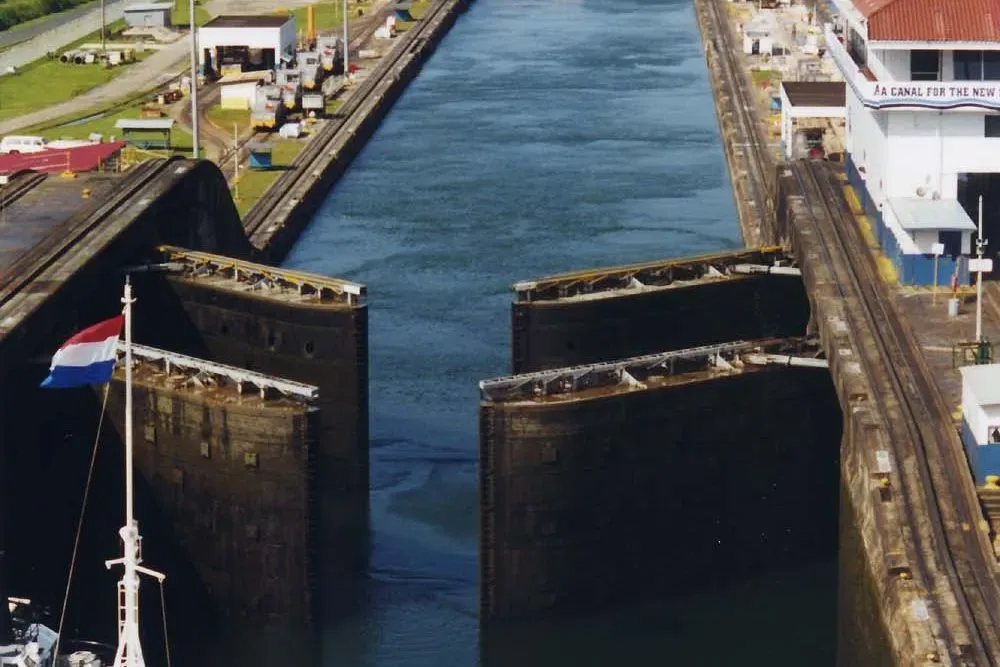 Panama Canal Gatun Locks opening