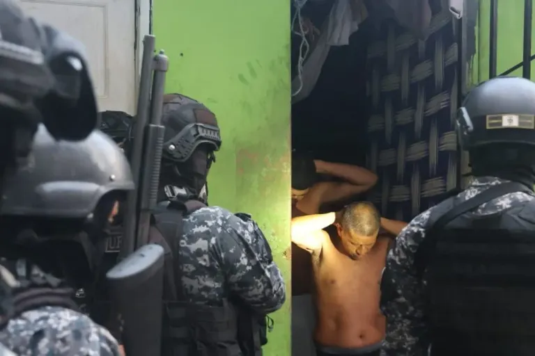 prison raid with man by national police