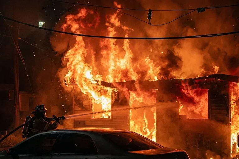 Early Morning Fire Destroys Three Homes in Colon fire in colon