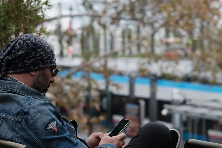 man on mobile phone