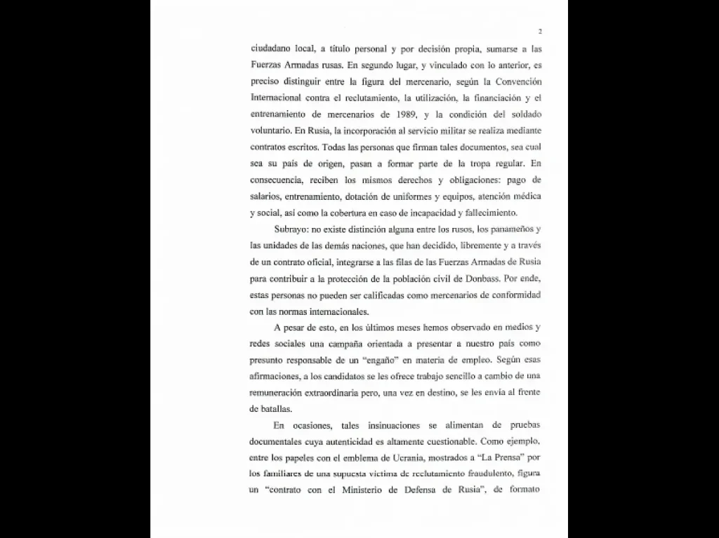 russian ambassador letter page 2 by panama mid ru