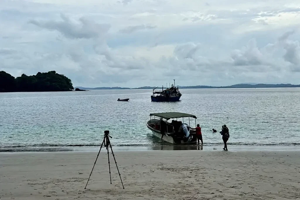Boats in Gulf of Chiriquí National Marine Park Credit MiAmbiente