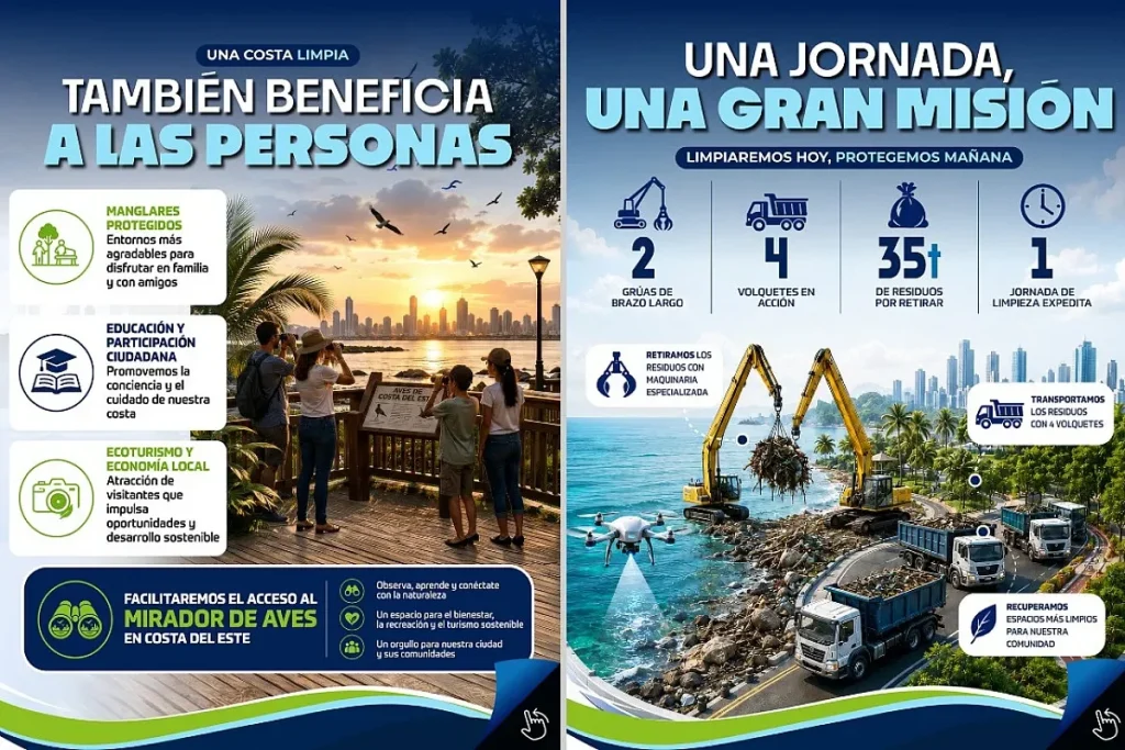 Coastal Cleanup Banner Bird View Point Panama City by MUPA