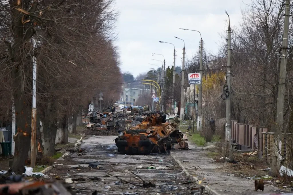 Devastation in Bucha Ukraine