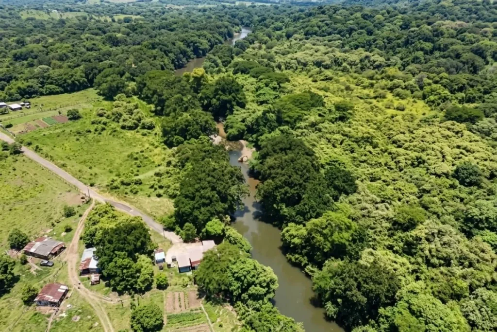 dike construction aireal view rio chame