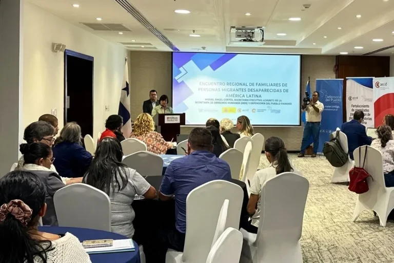 Disappearance of migrants / missing migrants on routes to the United States the demand that families from the region brought to a meeting in Panama (Photo courtesy of OHCHR)
