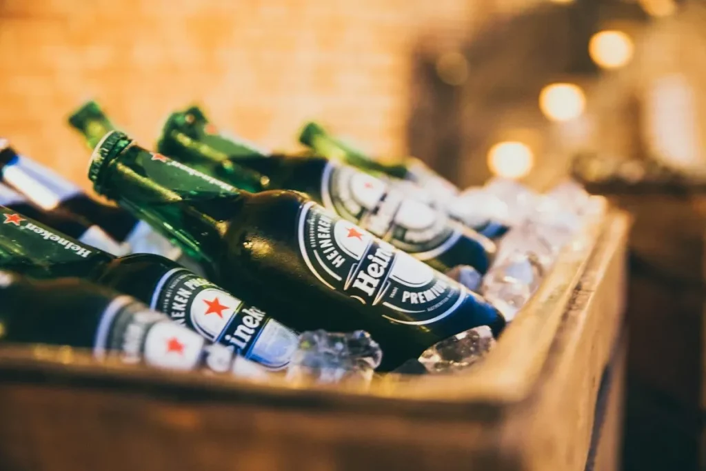 heineken beer bottles