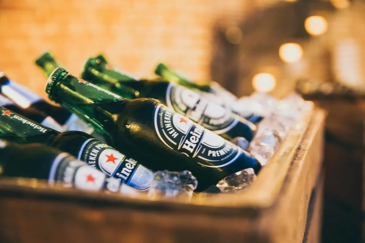 heineken beer bottles