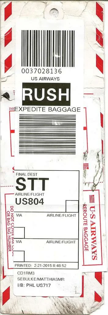 us airways luggage tag rush 2015 81b506