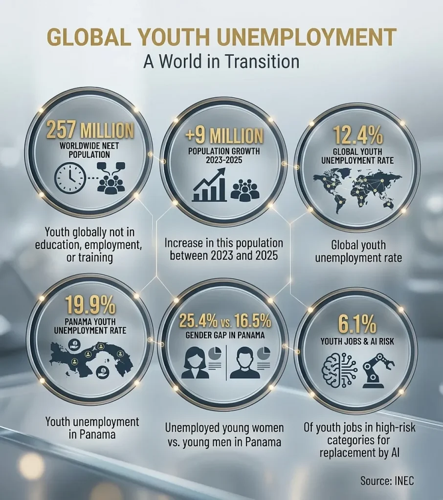worldwide youth unemployment
