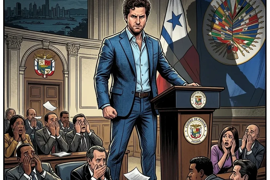 AI Illustration of City Council's fear of mayor of Panama City