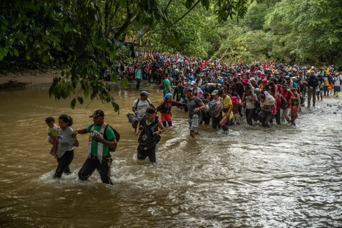 Darien Gap crossing. By AP.
