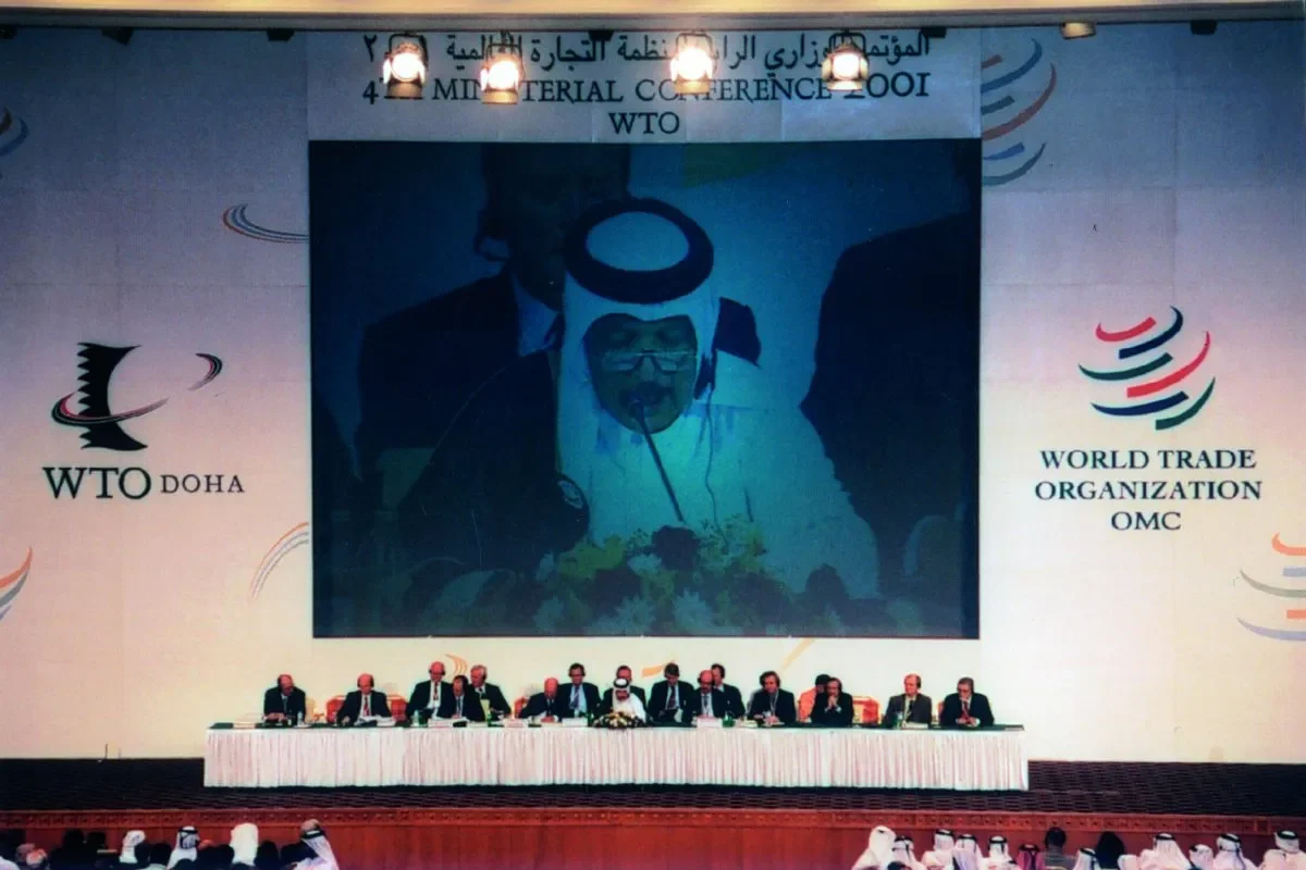 World Trade Organization from Switzerland - Doha Ministerial Conference 9-13 November 2001 By World Trade Organization from Switzerland - Doha Ministerial Conference 9-13 November 2001, CC BY-SA 2.0, https://commons.wikimedia.org/w/index.php?curid=27475969