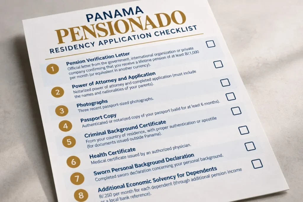 Panama Pensionado Visa Verification Letter Top Spot