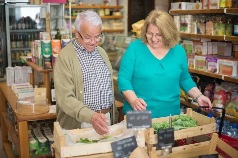 Retired Couple Shopping