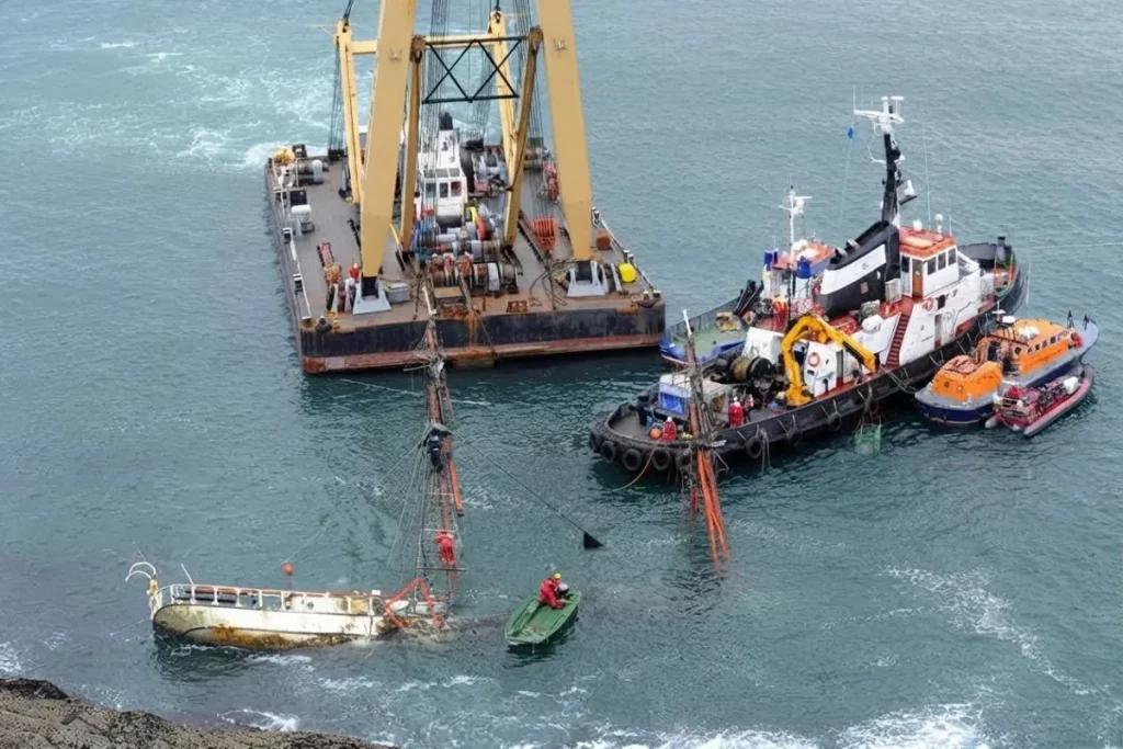 Salvage Operation. By AP