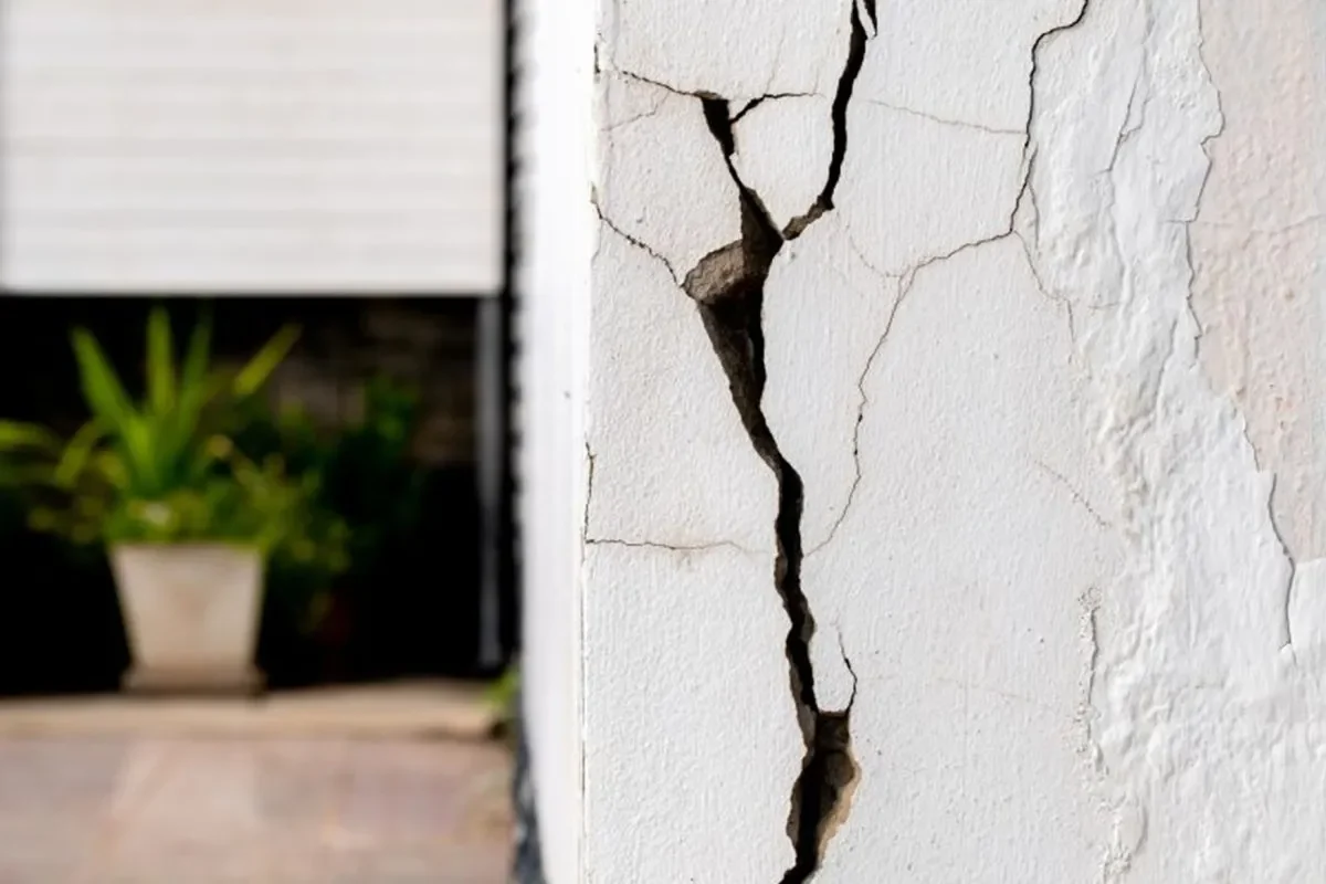 Cracks on wall by PropertyCo