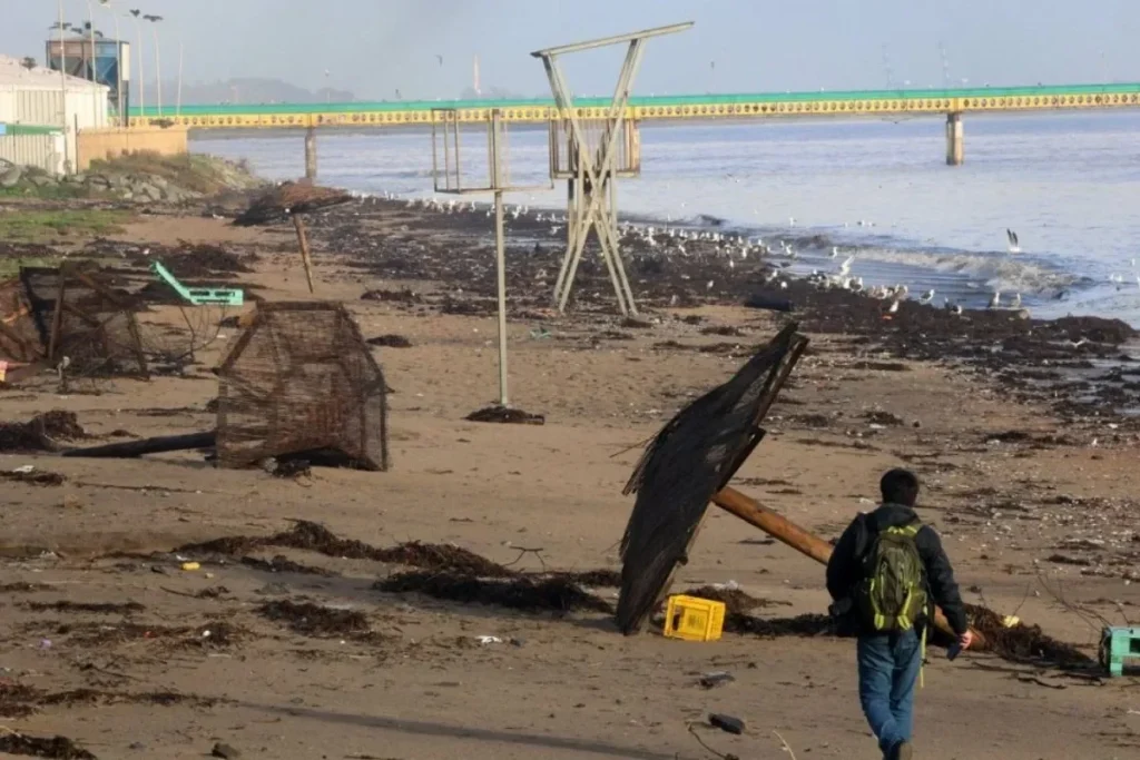 Waterspout damages
