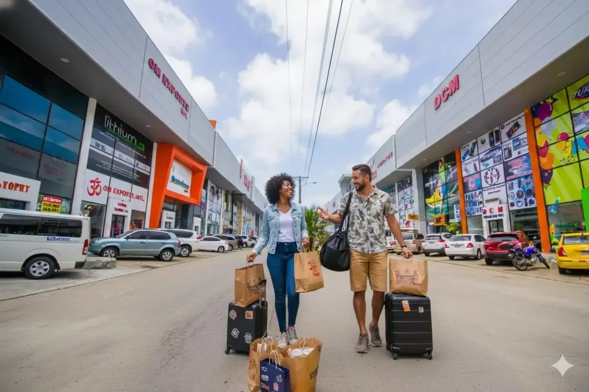 Zona Libre de Colón shoppers by Expat-Times- IA generated.