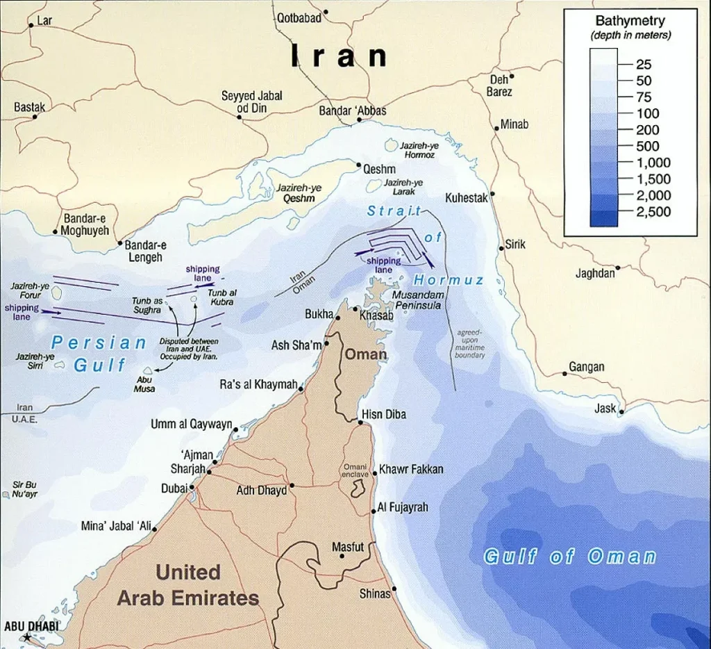 strait of hormuz 2004 used for vessel traffic