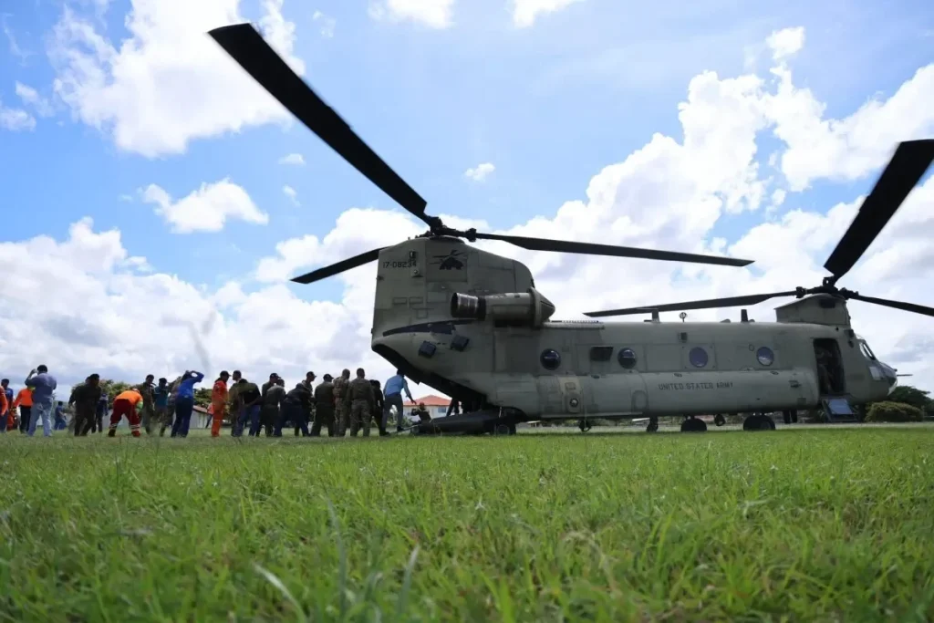 U.S. Military Aid Helicopter by USA Embassy Panama